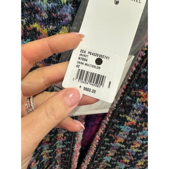 *AUTHENTIC* CHANEL - Multicolor Tweed Jacket, Size 42 - Picture 14 of 16
